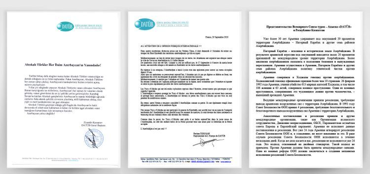 World Ahyska Turks Association disseminated statement condemning Armenia’s aggressive policy
