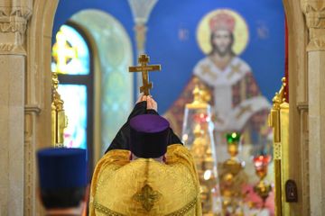 Divine service held at orthodox church in Baku for establishment of peace in Azerbaijan’s Nagorno Garabagh region 