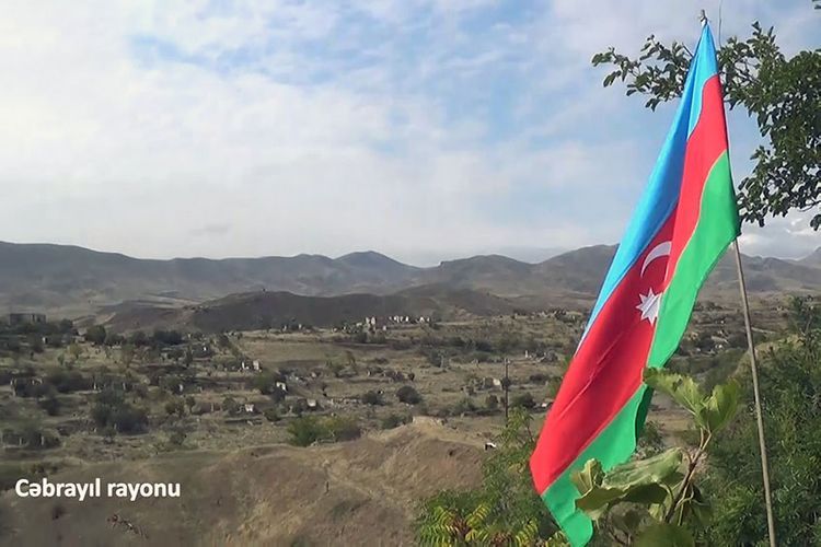 Flag of Azerbaijan is waving in the liberated territories of the Jabrayil region - VIDEO