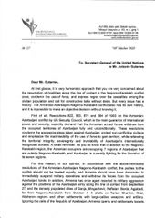 Group of intelligentsia, representatives of religious and national communities appeal to UN Secretary General regarding Armenia’s latest provocations