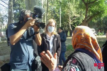 Representatives of BBC, Al Jazeera, France 24 and other media outlets visited the area where the Armenian missile strike took place in Ganja