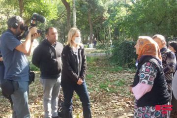 Representatives of BBC, Al Jazeera, France 24 and other media outlets visited the area where the Armenian missile strike took place in Ganja