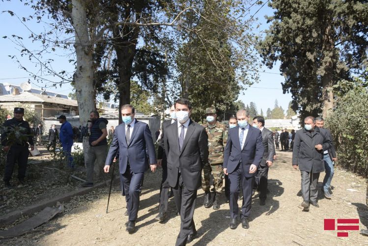 Foreign diplomats witnessed the crimes committed by the Armenian aggressors in Ganja - PHOTOSESSION - UPDATED
