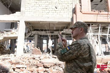 Foreign diplomats witnessed the crimes committed by the Armenian aggressors in Ganja - PHOTOSESSION - UPDATED