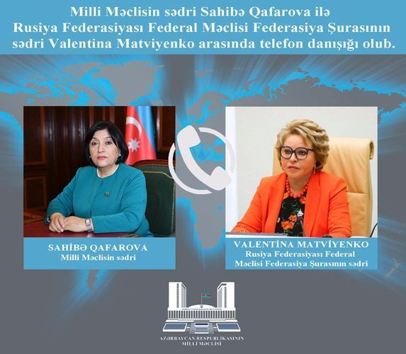 Sahiba Gafarova hold phone conversation with Valentina Matviyenko