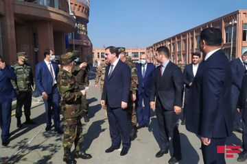 Azerbaijani Minister of Emergency Situations inspected territories hit by Armenian missiles in Ganja