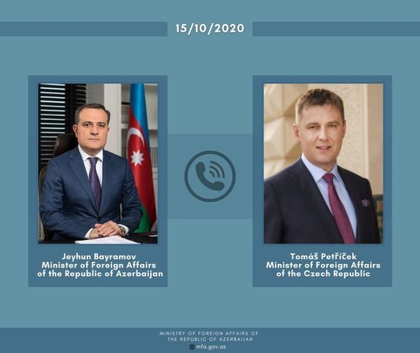 Azerbaijani FM informed his Czech colleague of the continuous violation of the humanitarian ceasefire by Armenia
