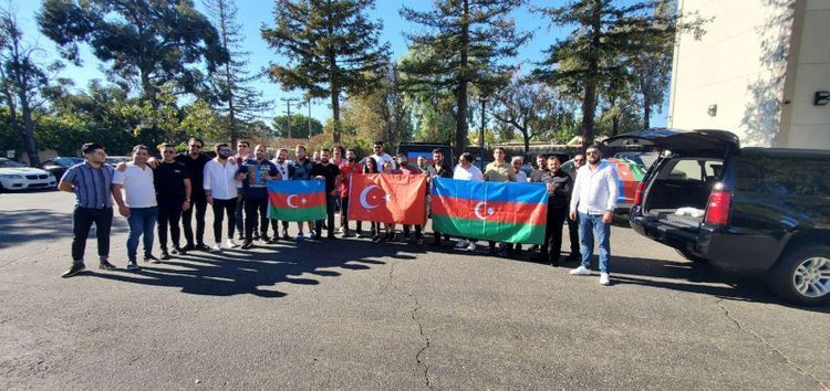 Car protest held in California against Armenian terror in Azerbaijan's Ganja