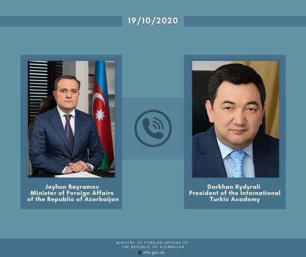 Azerbaijani FM holds phone conversation with President of the International Turkic Academy
