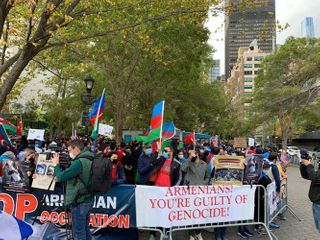 Protest rally against the Ganja terror held in front of the UN Headquarters