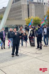 Niagara waterfall dyed colors of Azerbaijani flag - VIDEO