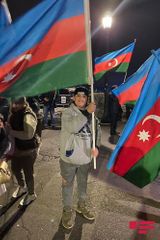 Niagara waterfall dyed colors of Azerbaijani flag - VIDEO