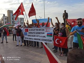 Rally in support of Garabagh held in the Republic of Northern Cyprus - PHOTO