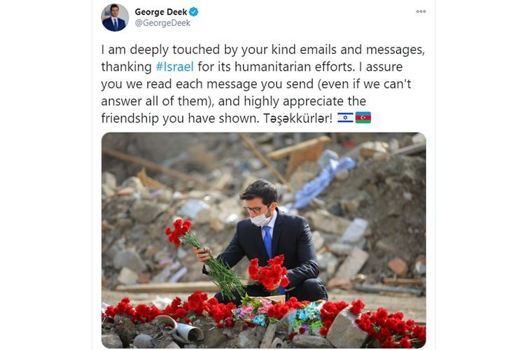 Israeli ambassador thanks Azerbaijani people