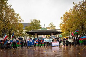 Protest rally held in Luxemburg, against terrorist acts committed in Ganja