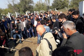 Civilians killed as a result of Armenian terror in Barda, buried  - PHOTO