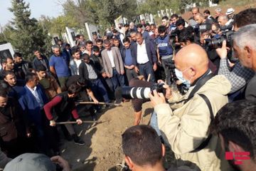Civilians killed as a result of Armenian terror in Barda, buried  - PHOTO