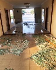 As a result of Armenian terror in Barda, Olympic Sports Complex during damaged - PHOTOSESSION