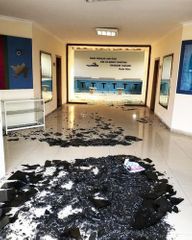 As a result of Armenian terror in Barda, Olympic Sports Complex during damaged - PHOTOSESSION