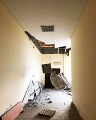 As a result of Armenian terror in Barda, Olympic Sports Complex during damaged - PHOTOSESSION