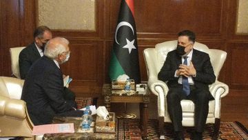 Josep Borrell meets with Libyan PM Fayez Sarraj