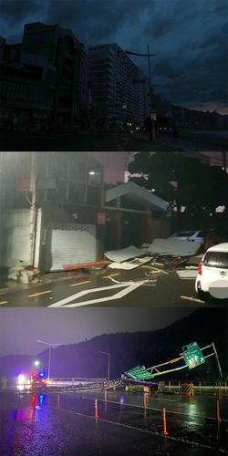Typhoon Maysak rams down on southern coast, stops nuclear reactors in South Korea