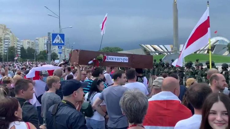 Belarusian Interior Ministry says 41 protesters were detained on Friday