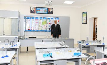President Ilham Aliyev views renovation work carried out at school No. 251, inaugurates new block of the school - UPDATED