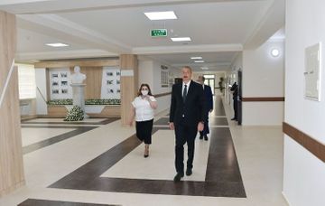 President Ilham Aliyev views renovation work carried out at school No. 251, inaugurates new block of the school - UPDATED