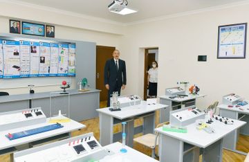 President Ilham Aliyev views renovation work carried out at school No. 251, inaugurates new block of the school - UPDATED