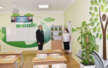 President Ilham Aliyev views renovation work carried out at school No. 251, inaugurates new block of the school - UPDATED