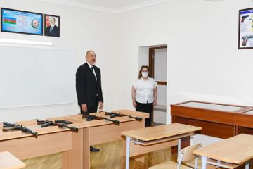 President Ilham Aliyev views renovation work carried out at school No. 251, inaugurates new block of the school - UPDATED