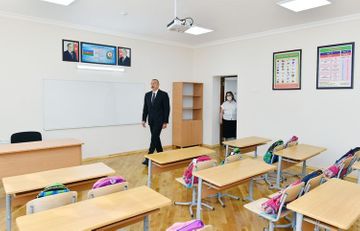 President Ilham Aliyev views renovation work carried out at school No. 251, inaugurates new block of the school - UPDATED