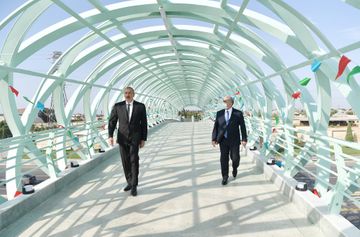President Ilham Aliyev attends inauguration of above ground pedestrian crossing in Baku - UPDATED