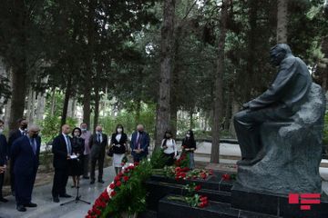 Graves of Uzeyir Hajibeyli and musical figures in l Honorary Alley were visited