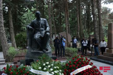 Graves of Uzeyir Hajibeyli and musical figures in l Honorary Alley were visited