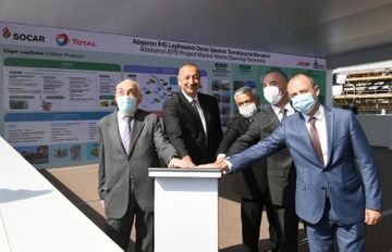 President Ilham Aliyev attended groundbreaking ceremony of Absheron field offshore operations