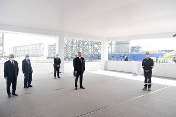 President Ilham Aliyev attended groundbreaking ceremony of Absheron field offshore operations