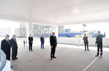 President Ilham Aliyev attended groundbreaking ceremony of Absheron field offshore operations