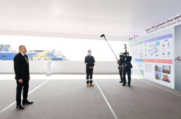 President Ilham Aliyev attended groundbreaking ceremony of Absheron field offshore operations