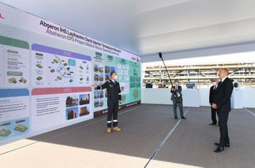President Ilham Aliyev attended groundbreaking ceremony of Absheron field offshore operations