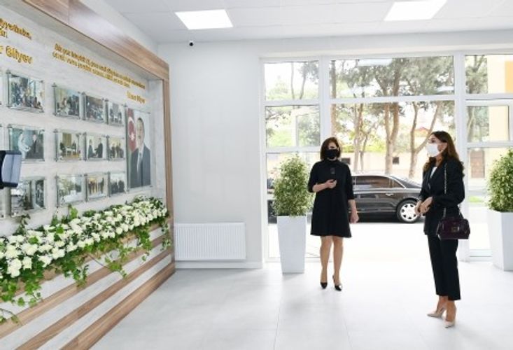 First Vice-President Mehriban Aliyeva attended opening of new building of Children’s Art School in Bulbula settlement