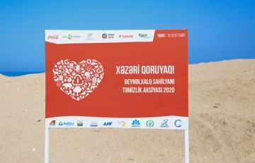 Environmental campaign held at the beaches of Baku under the motto of "Protect the Caspian Sea!" - PHOTO