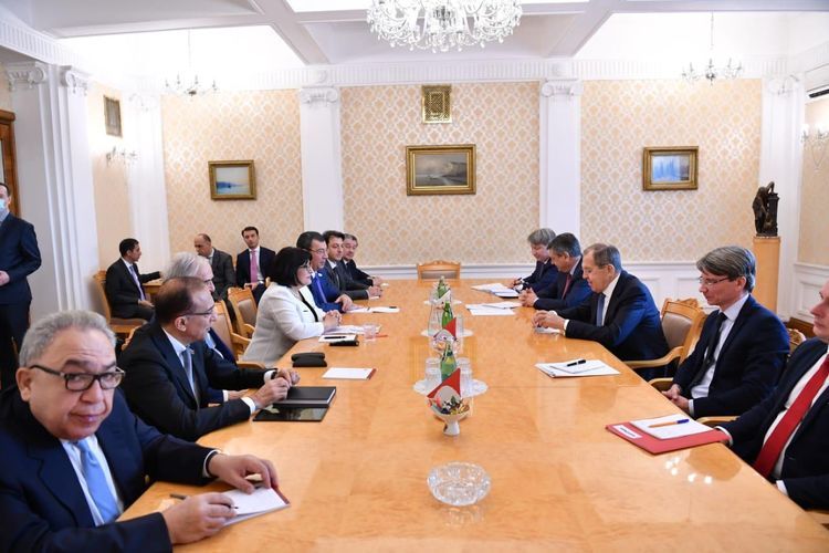 Speaker of the Azerbaijani Parliament Sahiba Gafarova meet Russian FM Sergey Lavrov - UPDATED