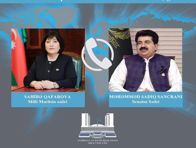 Speaker of Azerbaijan's Milli Majlis and Senate of Pakistan hold phone conversation