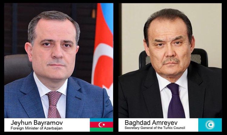 Azerbaijani FM and Secretary General of the Turkic Council hold phone talk