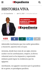 Crimes of Armenians against Azerbaijani people published in the Colombian press
