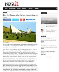 Material on genocide of Azerbaijanis published on Peru's media 