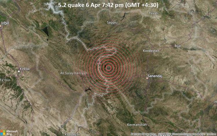 Magnitude 5.2 earthquake strikes Iran