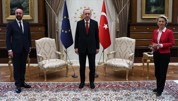 Turkish president receives top EU officials in Ankara